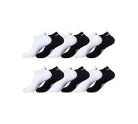 Socquettes Homme & Femme 43-46, Coton Lot de 12, Noir