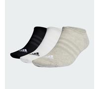 adidas - Thin&Light Sportswear No Show Socks 3-Pack - Chaussettes multifonctions - Unisex L | EU 43-45 - medium grey heather / white / black
