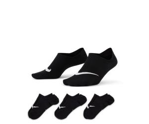 Socquettes ouvertes de training Nike Everyday Plus Lightweight pour Femme (3 paires) Noir/Blanc 38-42
