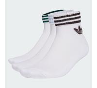 Socquettes3 bandes (lot de 3paires) White / Aurora Coffee / Crystal Sky / Collegiate Green 37-39