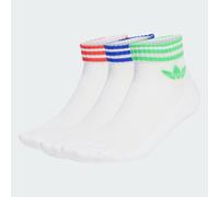 Socquettes3 bandes (lot de 3paires) White / Lucid Blue / Screaming Green 37-39