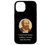 Socrate a Dit « Je ne Peux Pas enseigner Seulement Faire Penser aux Gens » (Sombre) Coque pour iPhone 14