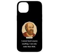 Socrate a Dit « Je ne Peux Pas enseigner Seulement Faire Penser aux Gens » (Sombre) Coque pour iPhone 14 Plus