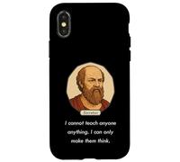 Socrate a Dit « Je ne Peux Pas enseigner Seulement Faire Penser aux Gens » (Sombre) Coque pour iPhone X/XS