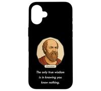 Socrate a Dit « Only Wisdom is Knowing You Know Nothing » Dark Coque pour iPhone 16 Plus