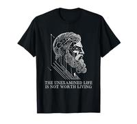 Socrate Citation Stoicism Saying Unexamined Life Philosophy T-Shirt