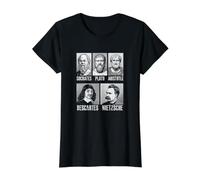 Socrate Platon Aristote Descartes Nietzsche Philosophie T-Shirt Graphique avec Valeur