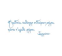 Socrates Célèbre Philosophe Grec Citation Stickers Muraux pour Bureau Science Art Maths Vinyle Autocollant Mural Salon Décor À La Maison Grand - 42x114 cm