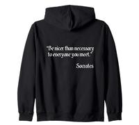 Socrates Shirt - Be Nicer Than Necessary - Superbe Citation Sweat à Capuche