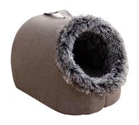 Socueny Chiens Anti-Rayures pour Animaux de Compagnie, Lit de Maison Fermé, Nid de Chaton en Peluche, Chaud et Doux, Niche pour Animaux de Compagnie, Canapé de Sommeil Profond, Durable, Installation F