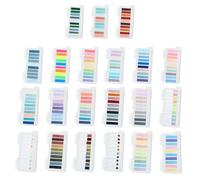 Socueny Lot de 24 onglets d'index autocollants, onglets de fichiers inscriptibles et repositionnables, drapeaux avec règle pour lire des notes