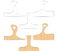 Socueny Lot de 3 pochoirs en acrylique pour le travail du bois - Poignée de planche à découper - Pochoirs coudés et courbes pour la cuisine