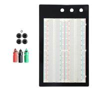 Socueny Plaque d'essai sans soudure Protoboard de table de laboratoire 1660 positions multifonctionnelle pratique portable -204 avec prises bananes