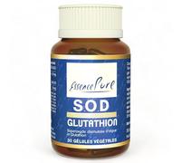 SOD Glutathion Essence Pure - Superoxyde Dismutase D'Algues et Glutathion - Antioxydant Aux Extraits Brevetés - 30 gélules Végétaliennes par Api-Nature