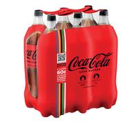 Soda Coca-Cola zéro sucres, en bouteille, lot de 6 x 1,25 L
