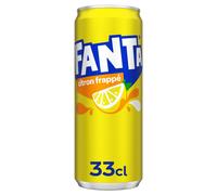 Fanta Lot de 24 boissons gazeuses au citron (Citron Frappe), 330 ml chacune, 330 ml