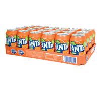 Soda Fanta Orange, en canette, lot de 24 x 33 cl