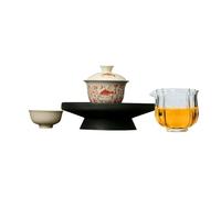 Soda Glaze, service à thé Kung Fu pour une personne, ménage en céramique, trois talents pour couvrir le bol -B