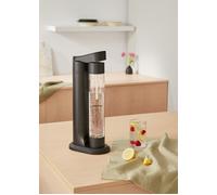 CREATE Machine à eau gazeuse Studio – 1 L noir, sans cylindres CO₂, 4 étapes, bouteille sans BPA