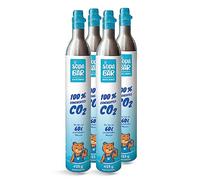 SodaBär Cylindre de CO2 pour appareils SodaStream - 4 x 425 g (60 l) - Remplissage de qualité supérieure avec acide carbonique de Linde Allemagne - Certifié TÜV