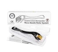Sodacoda Derma-Roller pour la Barbe avec 540 Micro-Aiguilles en Titane et Acier Inoxydable, Longueur d'Aiguille (0,30mm)