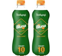 Sodapop Bluna orange syrup 2x500ml vegan low calorie drink syrup