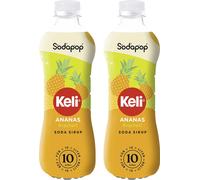 Sodapop Keli sirop d'ananas 2x500ml sirop de fruits végétalien faible en calories ananas