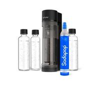Sodapop Logan Kit de démarrage avec cylindre CO₂ et 3 bouteilles en verre, noir mat, hauteur 42,6 cm