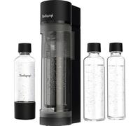 mySodapop Machine à gazéifier Logan – 2 bouteilles verre 850/600 ml + PET 850 ml, noir mat, sans CO₂