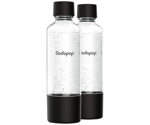 Sodapop Set de bouteilles en PET Logan, bouteilles de rechange exclusivement pour Sodapop Bulleur à eau Logan, sans BPA, 2 x 850 ml