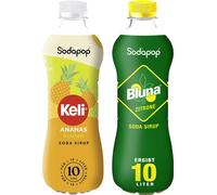 Sodapop sirop set ananas citron 2x500ml sirop pour boisson concentré
