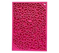 SodaPup Flower Power eMat - Tapis à lécher durable fabriqué aux États-Unis à partir de caoutchouc non toxique, sans danger pour les animaux de compagnie, pour la stimulation mentale