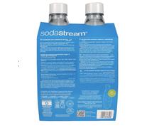 SodaStream 1 Litre Fuse Bottles - White Two-Pack for The Dishwasher
