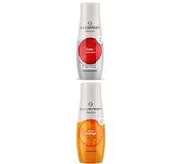 Sodastream 2 Concentrés Cola sans Sucres + 2 Concentrés Orange pour Machine à Eau Pétillante et Soda | Préparez jusqu'à 9 litres de Cola et Orange Quelques Secondes, 4 x 440ml