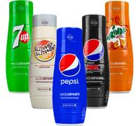 Sodastream 7UP Pepsi Mirinda Mountain Dew sirop, 440 ml, 5 pièces