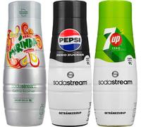 Sodastream 7UP sans sirop + Pepsi Max + Mirinda sans sucre, 440 ml, 3 pièces