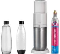 SodaStream Appareil à gazéifier l'eau Duo Pack d'avantages avec 2 bouteilles et cylindre Quick Connect, blanc