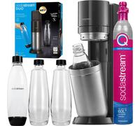 Sodastream Appareil à gazéifier l'eau Duo Titan avec 2 carafes en verre 1L sans BPA