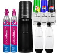 Sodastream Appareil à gazéifier Terra Noir 2 bouteilles 2 cylindres 3 sirops