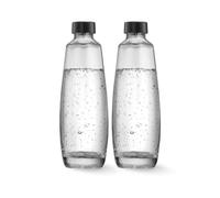 SodaStream Bouteilles en verre Bipack de 1 litre compatibles avec le gazéificateur Duo 2 x 1 l, noir, 10 x 19,5 x 29