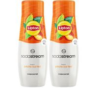 SodaStream Concentré Lipton Ice Tea Saveur Pêche pour Machine à Eau Pétillante et Soda | Préparez jusqu'à 9 Litres de Lipton en Quelques Secondes, Goût Original, 440ml (Lot de 2)