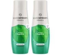 SodaStream Concentré Menthe Sans Sucres pour Machine à Eau Pétillante et Soda | Préparez jusqu'à 9 Litres de Sirop de Menthe en Quelques Secondes, 440ml (Lot de 2)