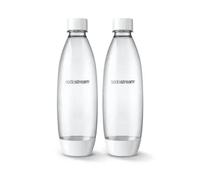 SodaStream Cylindre de CO₂ Compatible Lave-vaisselle 2×1 L Blanc, Soupape de Sécurité Incluse