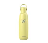sodastream Fizz & Go - Bouteille isotherme en acier inoxydable 0,9L, double paroi, conserve chaud ou froid jusqu’à 12h, compatible machines, jaune citron