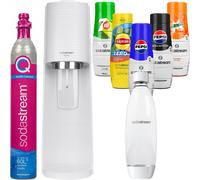 Sodastream Fontaine à eau Terra Blanc 1L Bouteille 5x Cartouche de sirop Set