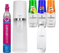 Sodastream Fontaine à eau Terra Blanc 1L Bouteille Sirop Quick Connect Set