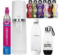 Sodastream Fontaine à eau Terra Blanc 2 bouteilles Sirop Cartouche Set