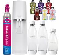 Sodastream Fontaine à eau Terra Blanc Set avec bouteilles et poudre pour boissons