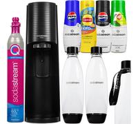 Sodastream Fontaine à eau Terra Noir 2 bouteilles de sirop Lanyard Set
