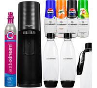 SodaStream Fontaine à eau Terra Noir 2 bouteilles de sirop QuickConnect Set